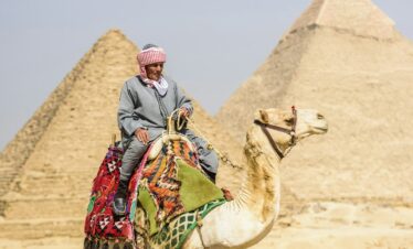 Three pyramids, Cairo, Egypt